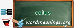 WordMeaning blackboard for coitus